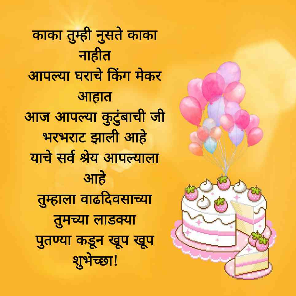 Kaka Birthday Wishes In Marathi
